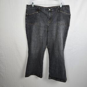 ZD Premium Boot Cut Jeans Women's 26 Short Gray Charcoal Wash
